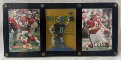 San Francisco 49ers Steve Young 3 Card Plaque Cover