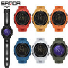 SANDA Men's Watch 50M Calorie Pedometer Waterproof LED Digital Watch Wrist Sport