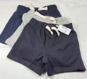 The Children's Place 3 Pc Baby Shorts Set - Gray, Blue, Black - 18-24 Months - Picture 1 of 2
