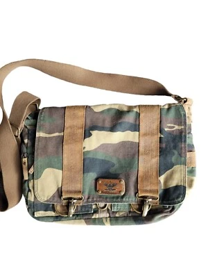 Bolso Mensajero con Correa de Cuero Textil Camuflado FOSSIL Usado Talla Única Foto 1 de 4