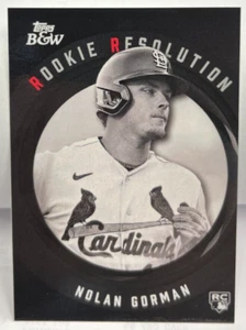 Nolan Gorman 2023 Topps Black & White Rookie Resolution SP #RR9 - STL CARDINALS - Picture 1 of 2