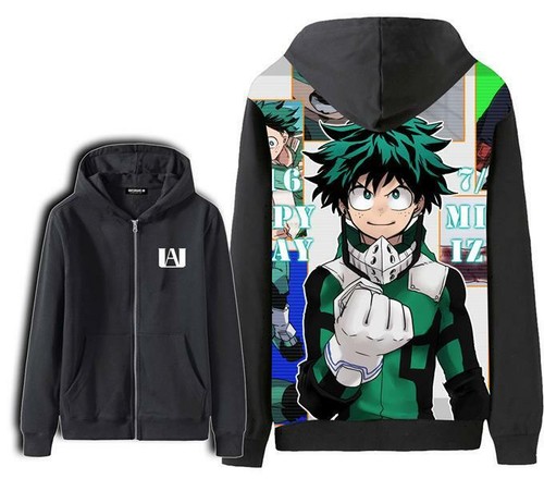 VETEMENTS My Hero Academia Anime Kapuzen Sweatshirt Hoodie pullover Jacket Jacke Pulli