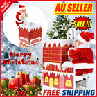 Santa Claus Climbing Chimney Doll Electric Toy With Music Christmas Ornaments #t
