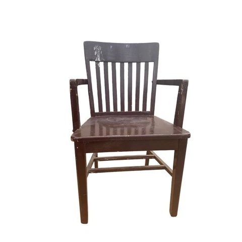 Vintage Painted Oak Side Chair Arms School Teacher Chair Salvage Condition Cover