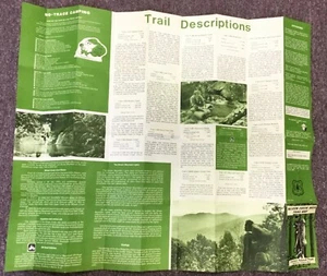 Folleto Trail Description con mapa en la parte posterior - Imagen 1 de 4