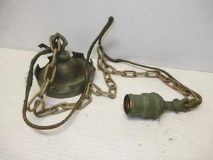 4 ANTIQUE ARTS AND CRAFTS HANGING PENDANT LIGHTS CA. 1920 - Picture 1 of 9