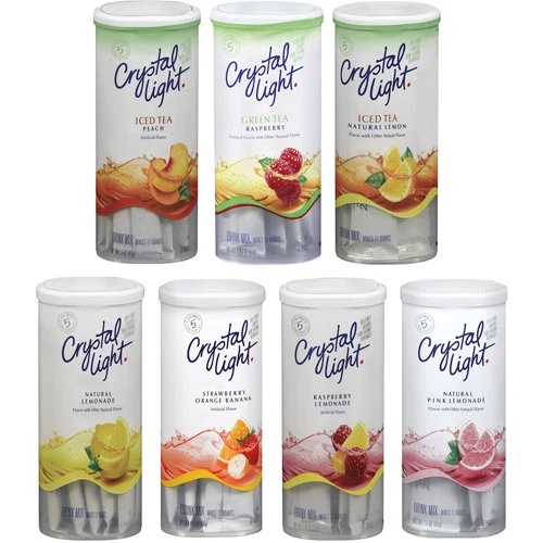  CRYSTAL LIGHTS Drink mix  (5-6  Pitcher packets)  FLAVOR CHOICES  - Image 1 of 1