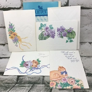 Vintage 1986 Current Embossed Friendship Cards With Envelopes Collectible - Picture 1 of 11