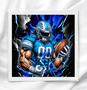 Panel de tela de fútbol americano Detroit Lions para acolchado artesanía costura tela NFL - Imagen 1 de 2