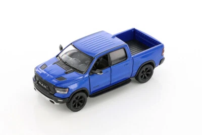 5 英寸压铸:蓝色 2019 RAM 1500 皮卡车 1/46 比例压铸模型车  — 第 1/4 张图片