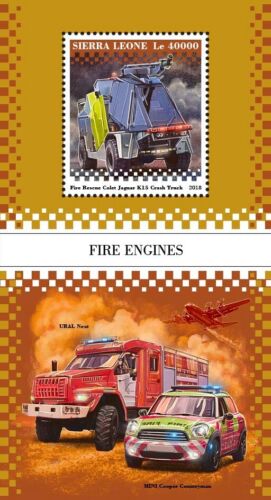 Fire Engines MNH Stamps 2018 Sierra Leone S/S