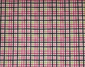 WAVERLY RAINBOW PLAID PINK GREEN STRIPE CURTAIN CUSHION FABRIC BY THE YARD 54"W - Picture 1 of 5