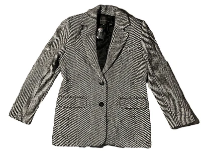 Chaqueta Blazer Para Mujer Endless Rose Doble Pecho Espiga Tweed Talla Pequeña Foto 1 de 4