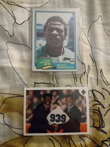Rickey Henderson Topps Card And Record Breaking Card. - Picture 1 of 1