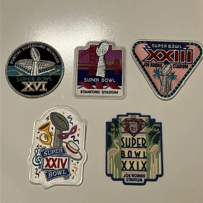 5 49ERS Super Bowl Patches Willabee & Ward OFFICIAL XVI XIX XXIV XXIII XXIX 🔥🔥 - Image 1 of 4