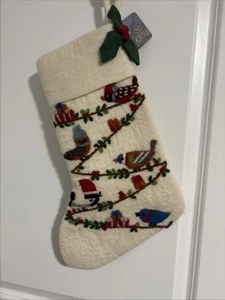 Karma Geschenke Filz Weihnachtsstrumpf Feiertag Vögel 21 Zoll - Bild 1 von 5