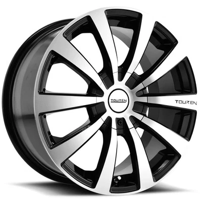 Touren TR3 17x7 5x110/5x115 +40mm Black/Machined Wheel Rim 17" Inch Foto 1 de 4