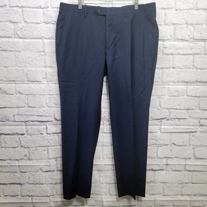 Pantalones de vestir Brooks Brothers 1818 Milano talla 37x29 azul marino lana mohair planos - Imagen 1 de 9