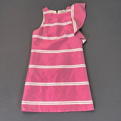 MNG Traje Mango Para Mujer Talla 4 Rayas Volantes Volantes En Un Hombro Maxi Vestido Rosa Foto 1 de 4