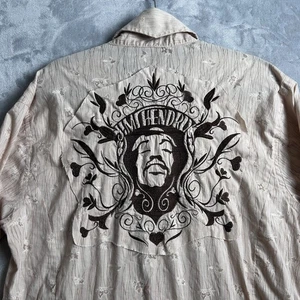 Jimi Hendrix Experience Purple Label Hemd Herren große Knopfleiste hinten bestickt - Bild 1 von 12