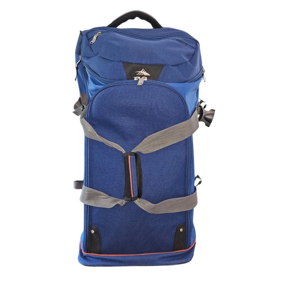 Mochila de lona con ruedas High Sierra azul bolsa de equipaje de viaje Foto 1 de 4