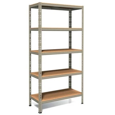 SCAFFALE METALLO AD INCASTRO ZINCATO MENSOLA 120X50 H 200 CUCINA GARAGE CASA - Immagine 1 di 4