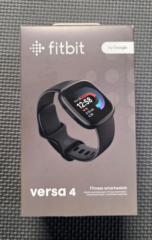 Fitbit Versa 4 Smartwatch Graphite Black Band GPS Heart Rate Tracker SEALED NIB - Image 1 of 1