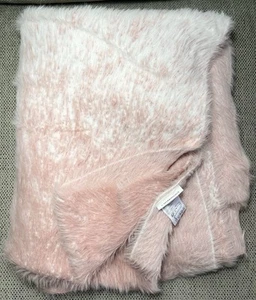 Anthropologie Renata Eyelash Silky Throw Blanket Pink  SUPER SOFT GORGEOUS - Picture 1 of 13