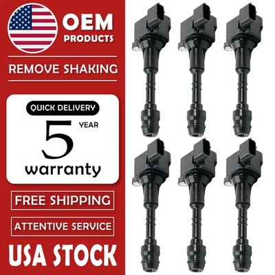 6PCS For 2016-2017 Nissan Maxima 3.5L V6  IGNITION Coils OE: UF349/22448-8J115 Foto 1 de 4