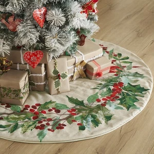 Cardinal Holly Tree Skirt 48 VHC Brands - Picture 1 of 6