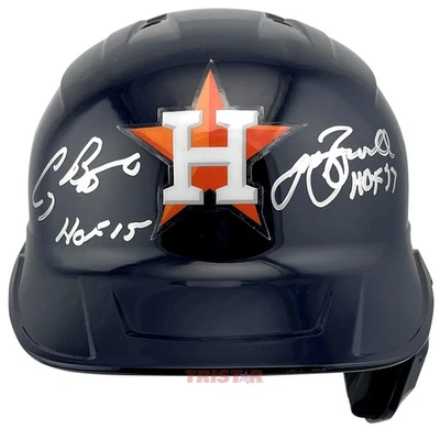 Casco de bateo firmado por Jeff Bagwell y Craig Biggio Astros FS patio 15 y 17 TRISTAR Foto 1 de 4