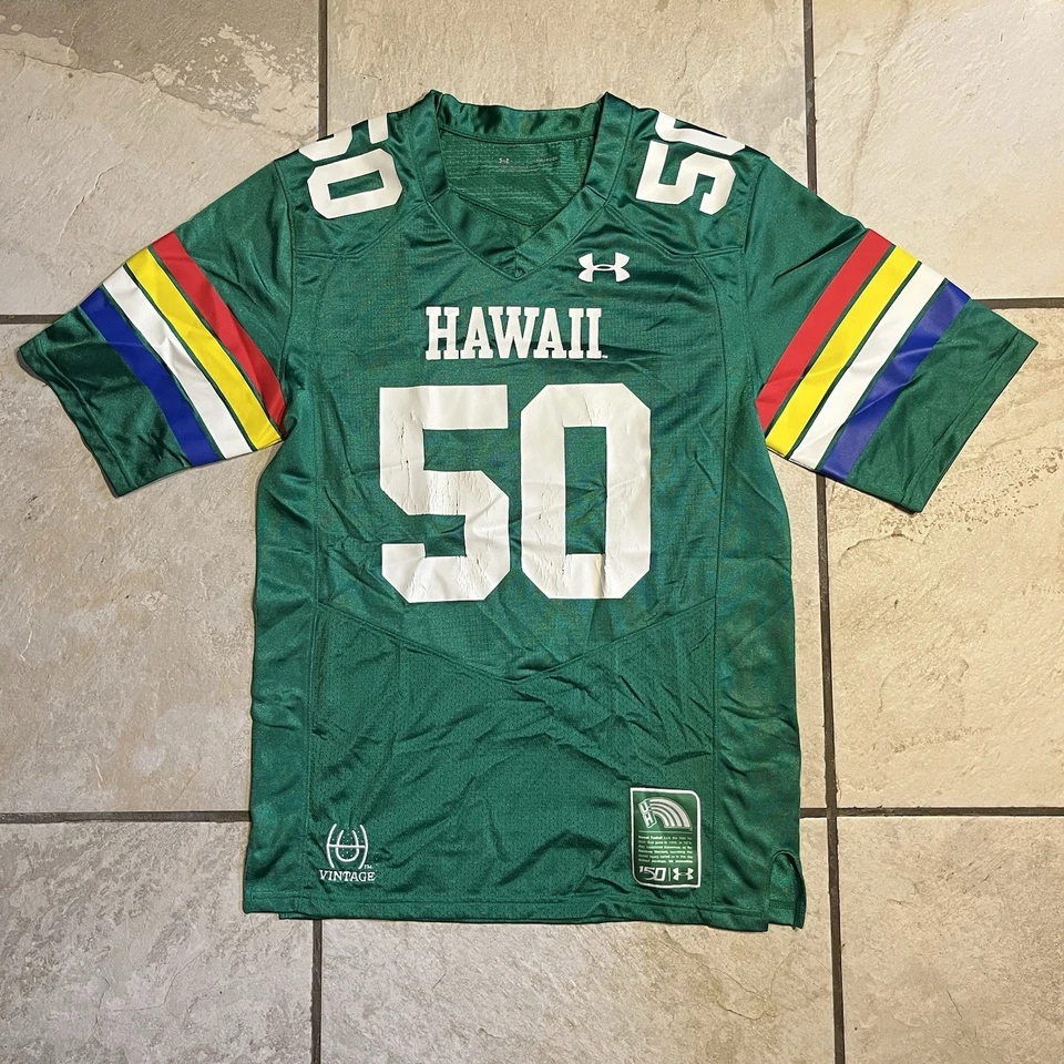 Under Armor Vintage Style University Of Hawaii Jersey Size S - Image 1 of 3