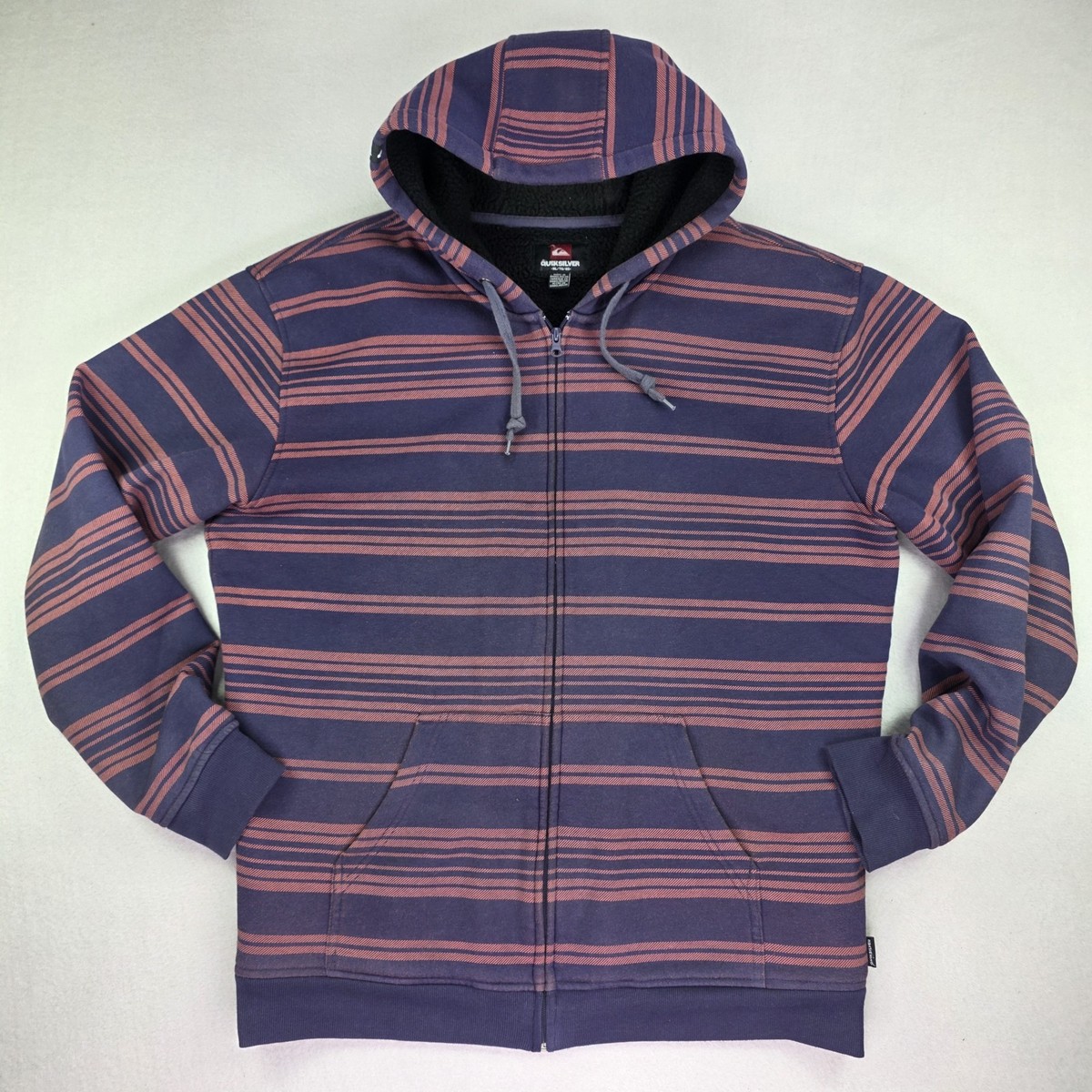QUIKSILVER タッパー　ジップアップ　サイズML 中古 クイックシルバー Quiksilver ブラック タッパー Lサイズ - メルカリ