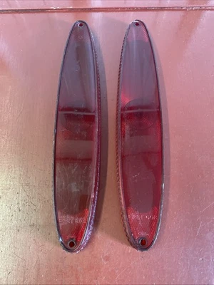 MERCURY COMET 1960  1961 LH-RH TAIL LIGHT LENS PAIR ORIGINALS ERST 60B - Image 1 of 4