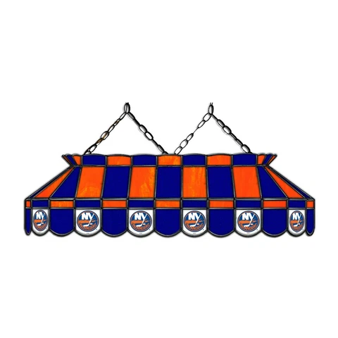 NHL New York Islanders Stained Glass 40" Pool Table Light-NEW-MADE IN U.S.A Cover