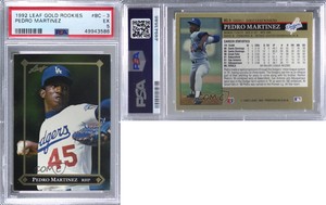 1992 Leaf Gold Leaf Rookies Pedro Martinez #BC-3 PSA 5 Rookie RC HOF