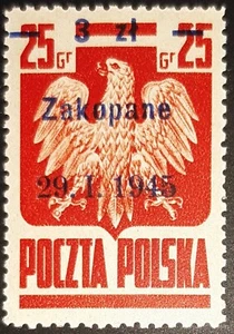 Stamps, Poland: Goznak. Fi357. Errors - Bild 1 von 2