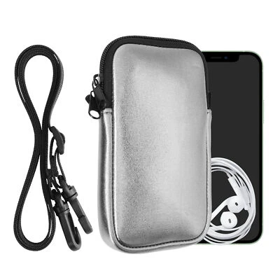 Custodia Neoprene con Zip - Portacellulare a Tracolla - Porta Cellulare da Collo - Immagine 1 di 4