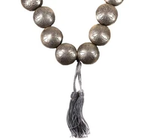 Silver Beaded Necklace Morocco 30 Inch - Picture 1 of 3