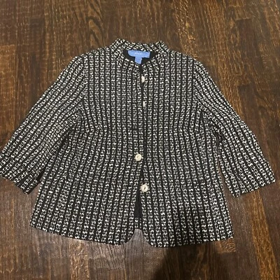 Jaqueta Blazer Elástica Feminina Esportiva DONCASTER Manga Preta e Branca 18w - Imagem 1 de 4