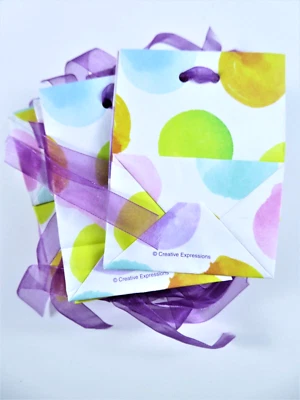 Mini bolsas de regalo Creative Expressions pastel lote de 26 lazos de cinta de organza púrpura Foto 1 de 4