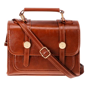 Square Shoulder Bag Brown Tote Bag For Women Crossbody Bag For Work And Casual - Picture 1 of 11