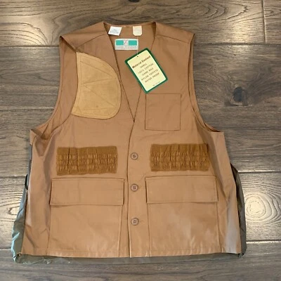 Vintage Game Winner Sportswear Full-Zip Hunting Vest Pockets Men's Large New NWT - Image 1 of 4