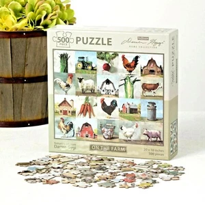NIB ON THE FARM PUZZLE 500 pc 20 x 16" by Sullivan featuring Art by Darren Gygi - Picture 1 of 5