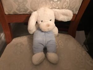 LITTLE JELLYCAT BLUE AND WHITE VELOUR PUPPY DOG 9” SOFT TOY PLUSH VGC