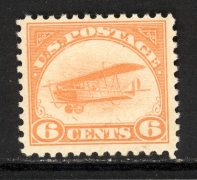 SCOTT C1 1918 6 CENT CURTISS JENNY AIRMAIL ISSUE MNH OG F-VF CAT $70! - Image 1 of 2