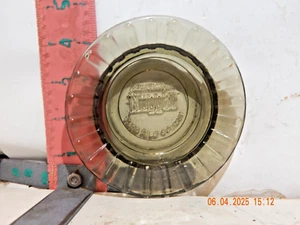 John Ascuaga's Nugget Vintage Retro Flared Smoked Glass Ashtray Casino Reno - Picture 1 of 1