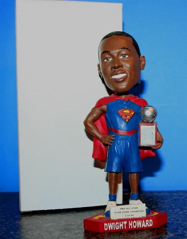 Rare Dwight Howard Slam Dunk contest trophy Superman  Jersey Bobblehead NBA Cover