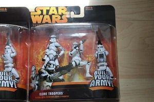 Star Wars 2005 ROJOS Clone Trooper Ejército Constructor Figura Negro Set - Imagen 1 de 1