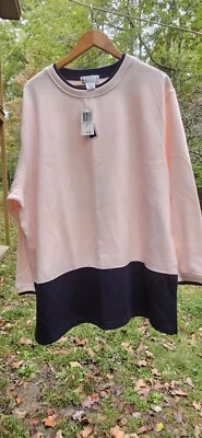 Женская розовая/темно-синяя толстовка JENNIFER MOORE Lounge пушистый топ - 3x - Изображение 1 из 4